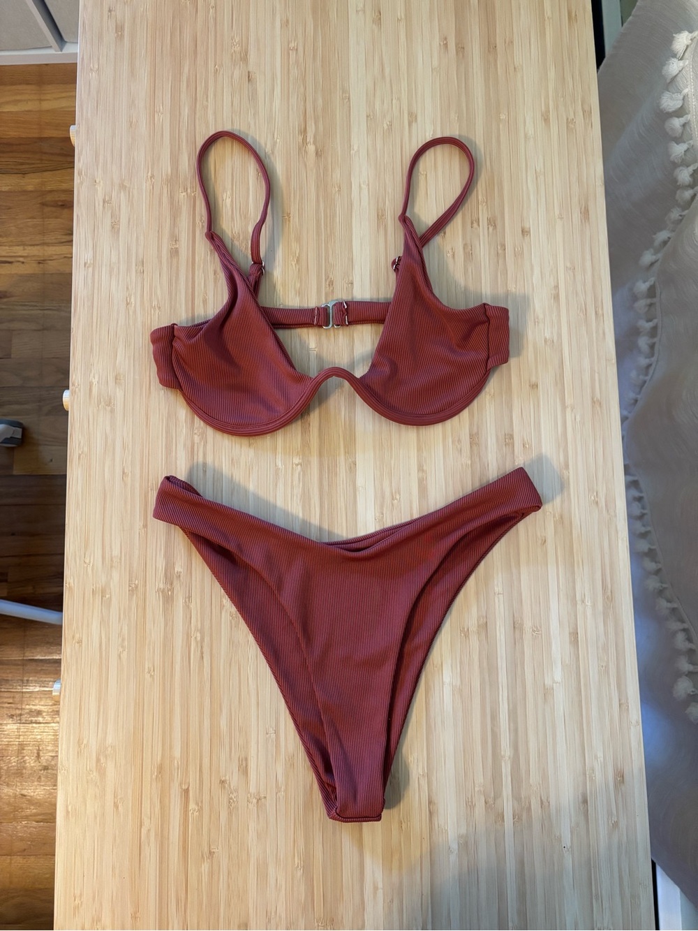 Rust Red Underwire Bikini Set